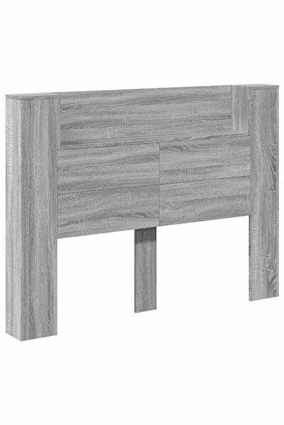 vidaxl Cadran cu LED Sonoma gri 140 x 16,5 x 103,5 cm Lemn compozit