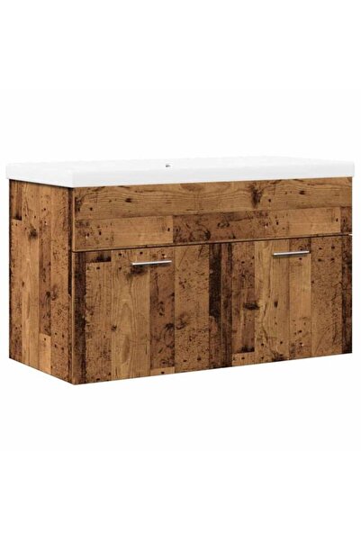 vidaxl Set mobilier de baie, 2 piese, lemn vechi, lemn prelucrat