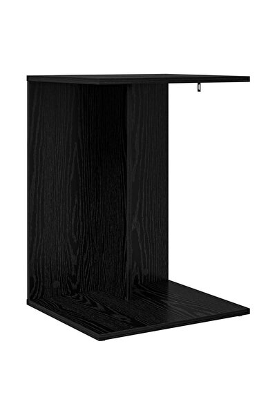 vidaxl Masă laterală Stejar Negru 45 x 40 x 62,5 cm Lemn compozit