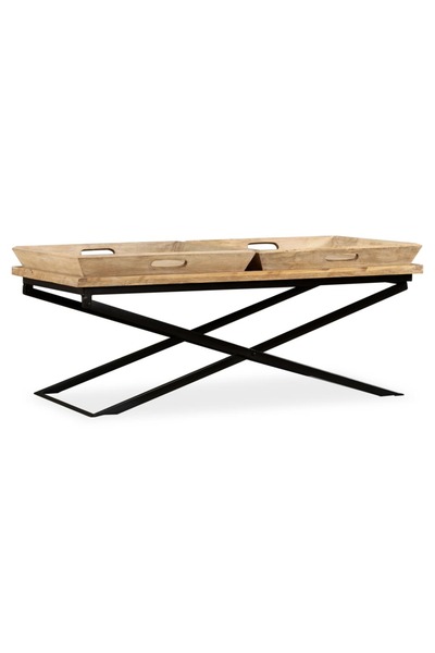 vidaxl Măsuță de cafea lemn masiv de mango 110x55x42 cm