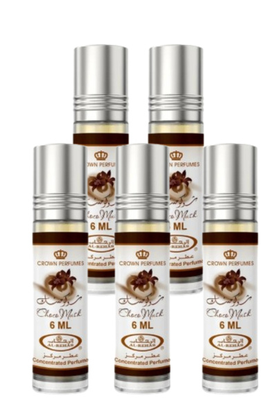 ALREHAB 5 قطع من زيت عطر شوكو مسك 6 مل