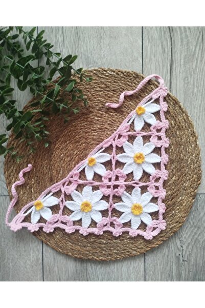 evim atölye Çocuk papatyalı saç bandana