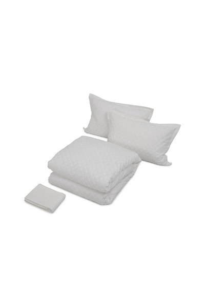 Midas Furniture JACQUARD BEDDING SET OF 4 PCS WHITE