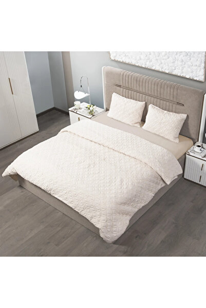 Midas Furniture COTTON BEDDING SET OF 4 PCS KING SIZE (193*203 CM) BEIGE