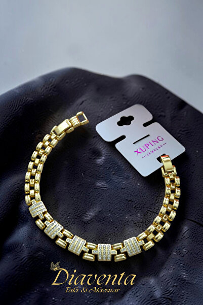 DİAVENTA TAKI VE AKSESUAR Xuping Jewelry Çelik Altın Kaplama Kordon Model Kad...