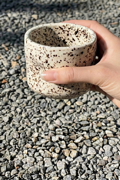 nurdan's Kupa Bardak | El Yapımı Seramik Kulpsuz Fincan | 220 ml