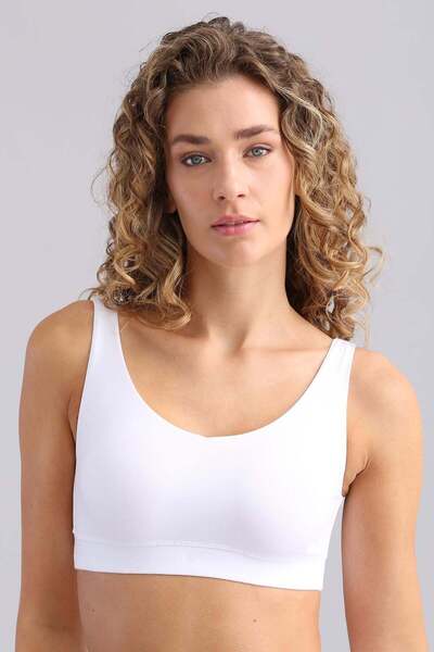 Aytuğ&Mısırlı Women's Modal by Tencel Megan Crop White