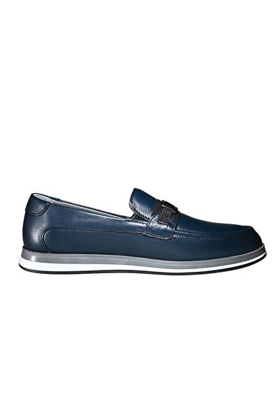 NORRSKEN حذاء رجالي ملكي بإبزيم معدني باللون الأزرق الداكن