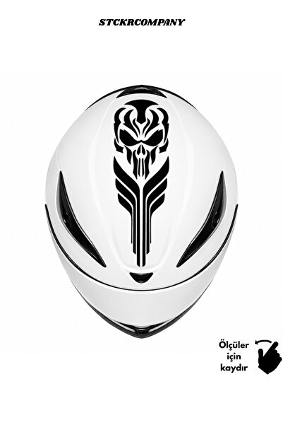 STCKRCO Kuru Kafa Kask Stickerı - Motor Kaskı Üst Stickerı - Kask Dekoru Vini...