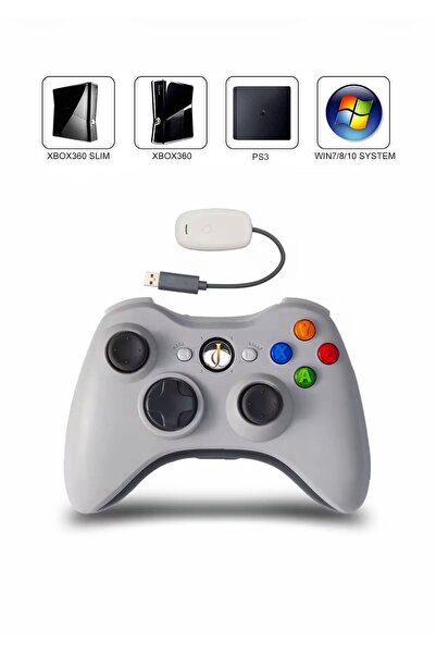 JOYCOR Xbox 360 Kablosuz Oyun Kolu PS3/PC/Android TV Uyumlu 2.4GHz Wireless A...