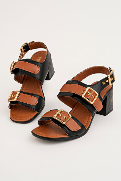 Madam Tarz Bln-600 Thick Heel Double Belt Sandals