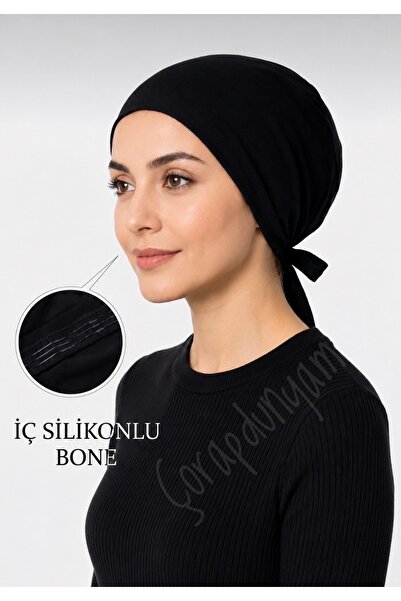 çorapdunyam Çift Silikonlu Dikişsiz Kaymayan ve Başörtüsü Kaydırmayan Sabitle...