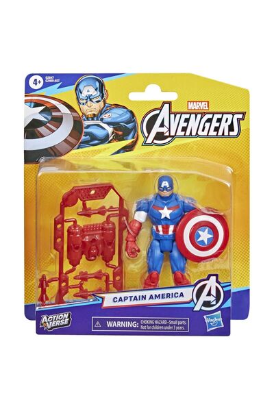 Hasbro MARVEL AVENGERS ACTION VERS SET FIGURINA CAPTAIN AMERICA SI ACCESORII ...