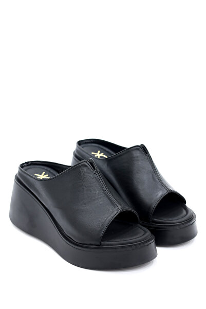 kajal ayakkabı Dl 53 Stitched Detail Thick Sole Slippers