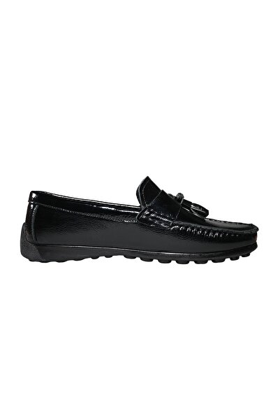 NORRSKEN Men's Patent Leather Tasseled Classic Loufahes Black