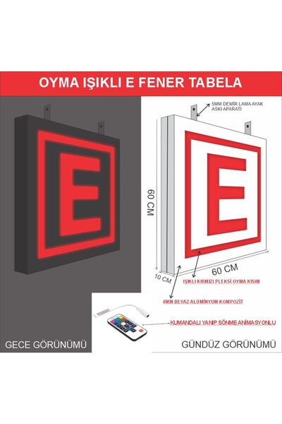 DURAK REKLAM OYMA IŞIKLI ECZANE E TABELA