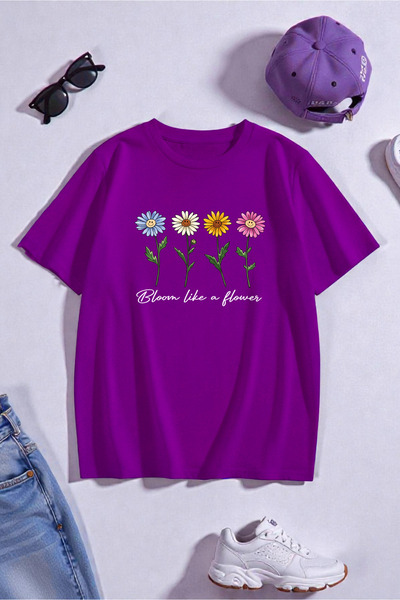trendypassion Unisex Flowers Printed Design Tshirt