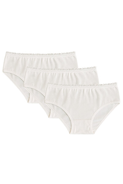 YILDIZ Lycra Girls' Panties Ecru 3-Pack