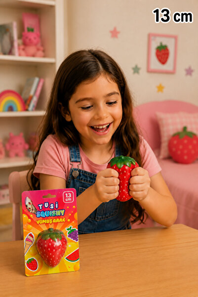 TOYFEST Squishy Çilek Köpük Oyuncak 13 Cm