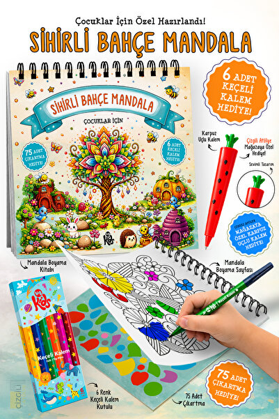 Parodi Yayınları Magic Garden Mandala Coloring Book |   Children's Mandala Bo...