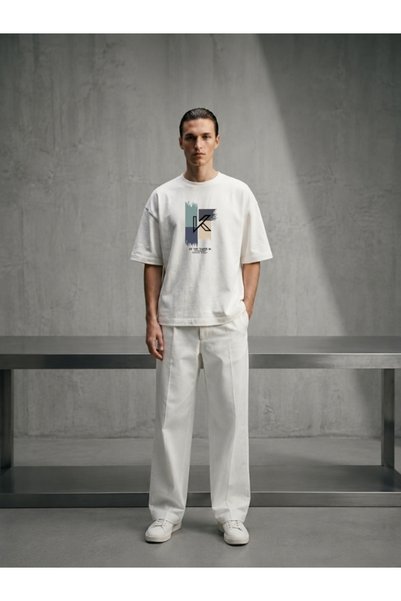 BOLDEN WEAR Μπλουζάκι Unisex Μαύρο Streetwear με Γεωμετρικό Σχέδιο και Λαιμόκ...