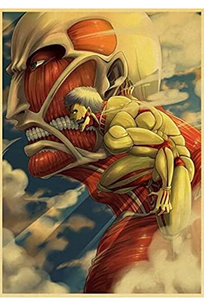 ESSESORIES ملصق جداري للأنمي الكلاسيكي Attack on Titan، مقاوم للماء وذاتي الل...