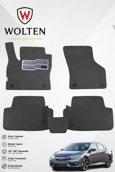 w wolten german engineered CİVİC-FC5-HONDA--(2016-2021) İÇİN EVA İÇ PASPAS TA...