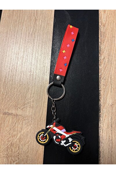 ELUNE İSTANBUL & Milano Red Motorcycle Figured Super Keychain