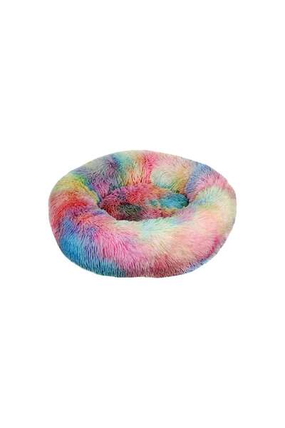 Pet Interest Snuggly Pet Bed Tie Dye Κρεβάτι Σκύλου/Γάτας Στρογγυλό Πολύχρωμο...