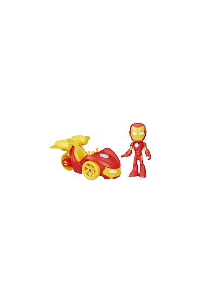 Hasbro SPIDERMAN: PRIETENI GROZVI - MAȘINĂ, FIGURINĂ ȘI ACCESORII IRON MAN
