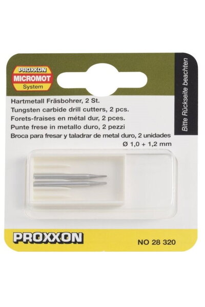 Proxxon Set freze din Tungsten-Carbid, 28320, 1,0 si 1,2mm