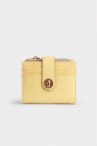 dericom Women's Yellow Zippered Card Holder Wallet - Stylish Model with Card ...