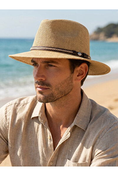 PIECE SIGNATURE Unisex Standard Size Paper Straw Beach Hat - Summer Hat with ...