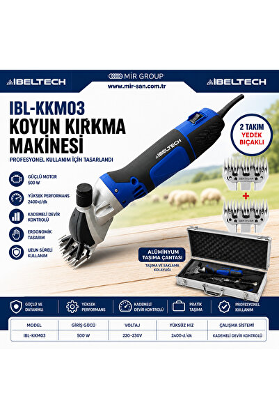 İBELTECH 500watt Pro Seri Devir Ayarlı Metal Şanzumanlı Aliminyum Çantalı Koy...