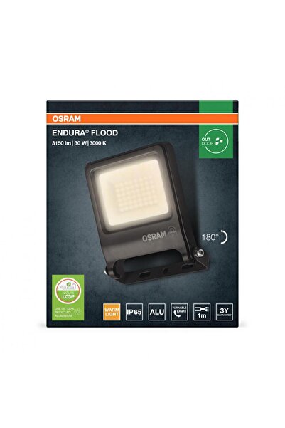 Osram Endura Προβολέας LED 30W 2700 lm 3000K IP65 Γκρι