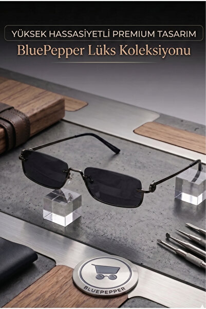 BluePepper Manny |   Rectangular Frame Luxury Sunglasses Frameless Design Gla...
