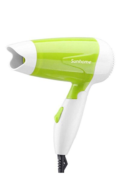Sunhome Travel Hair Dryer 1200W With Folding Handle Green/White