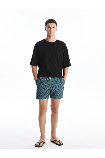 LC Waikiki Nevavm Short Length Patterned Men's Swim Shorts with Difference