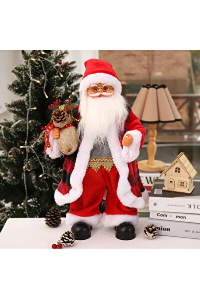 Vivendo Decoratiune Mos Craciun dansator, 50 cm, alimentare cu baterii