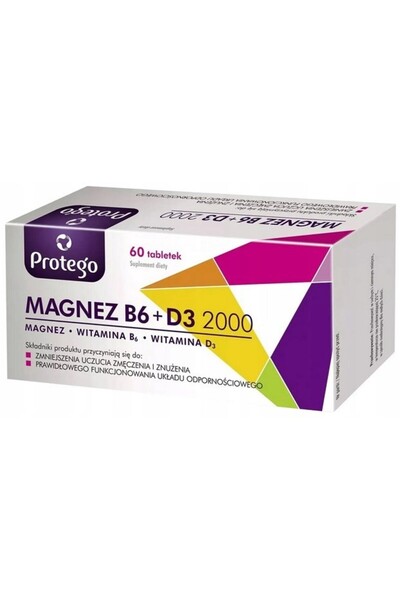 SALVUM Protego Magnez B6 + D3 2000 60 Comprimate