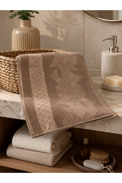ERFAHOME Yarn Dyed Cotton Pink 50X90 Face Towel
