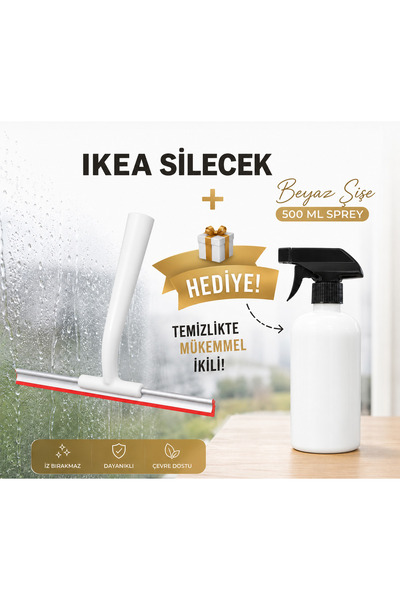 IKEA LILLNAGGEN Silecek + 500 ml Beyaz Plastik FısFıs Şişe