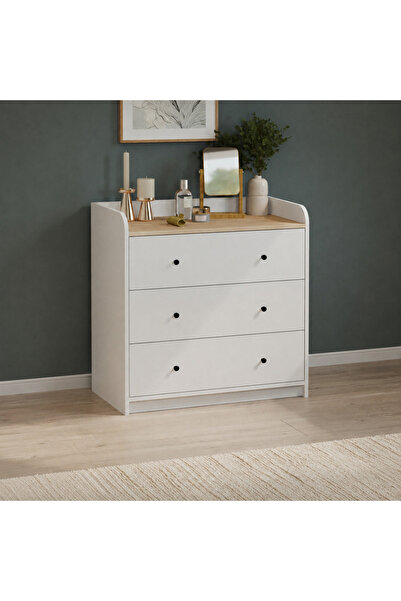Vivendo Comoda dormitor din PAL 90x50,1x90 cm, cu 3 sertare si 6 compartimente