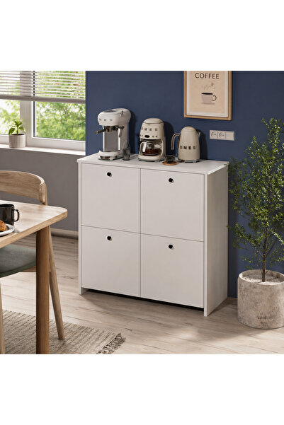 Vivendo Dulap multifunctional Tetra cu 4 usi, 90 x 35 x 90 cm