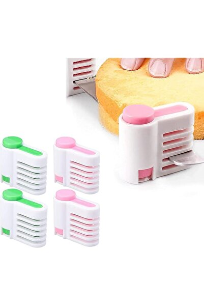 The Bros Cake Slicer, 4 Pcs Adjustable 5 Layers Leveller Cutter Stratificatio...