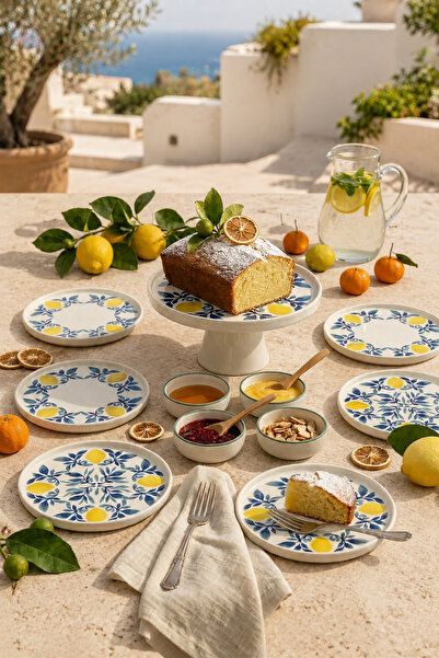 Papart Limon 11 Parça 6 Kişilik Handmade Stackable Ayaklı Sunum Standlı Limon...
