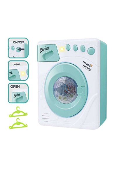 CasaDesteapta.ro Happy Family Toy Washing Machine, Vernil, with Lights and So...