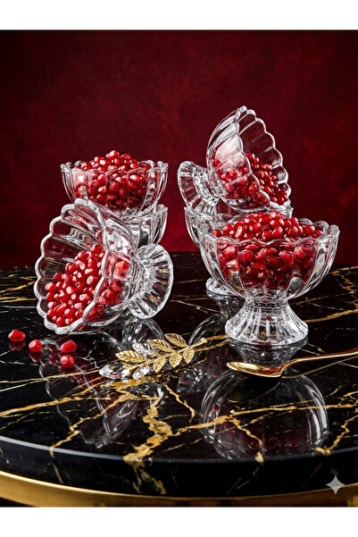 çukurova home Ice Cream Bowl with Stand - Snack Bowl - Serving Bowl (180 ml) ...