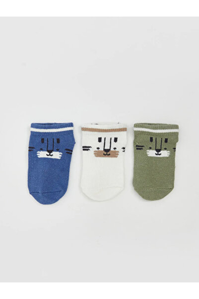 LC Waikiki Green Printed Baby Boy Booties Socks, Pack of 7