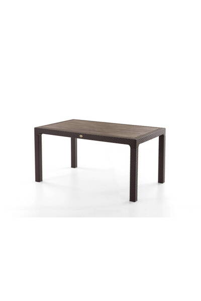 favoryplast Rattan 90x150 Plastik Masa Camsız ( Bahçe-Balkon-Teras )
